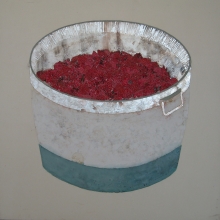 《イチゴご飯》90x90cm 2009-大美無言藝術空間